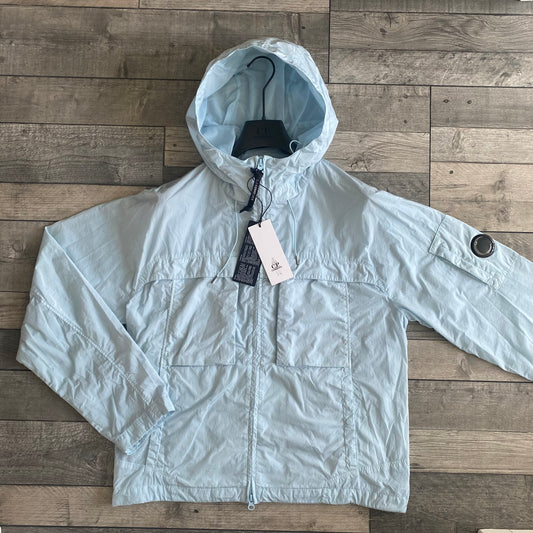 CP Company Chrome-R Hooded Jacket in Blue OneWorld Clothing