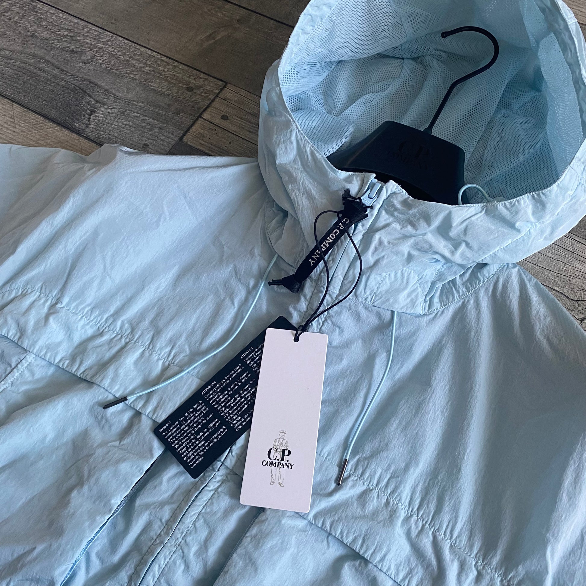 CP Company Chrome-R Hooded Jacket in Blue OneWorld Clothing