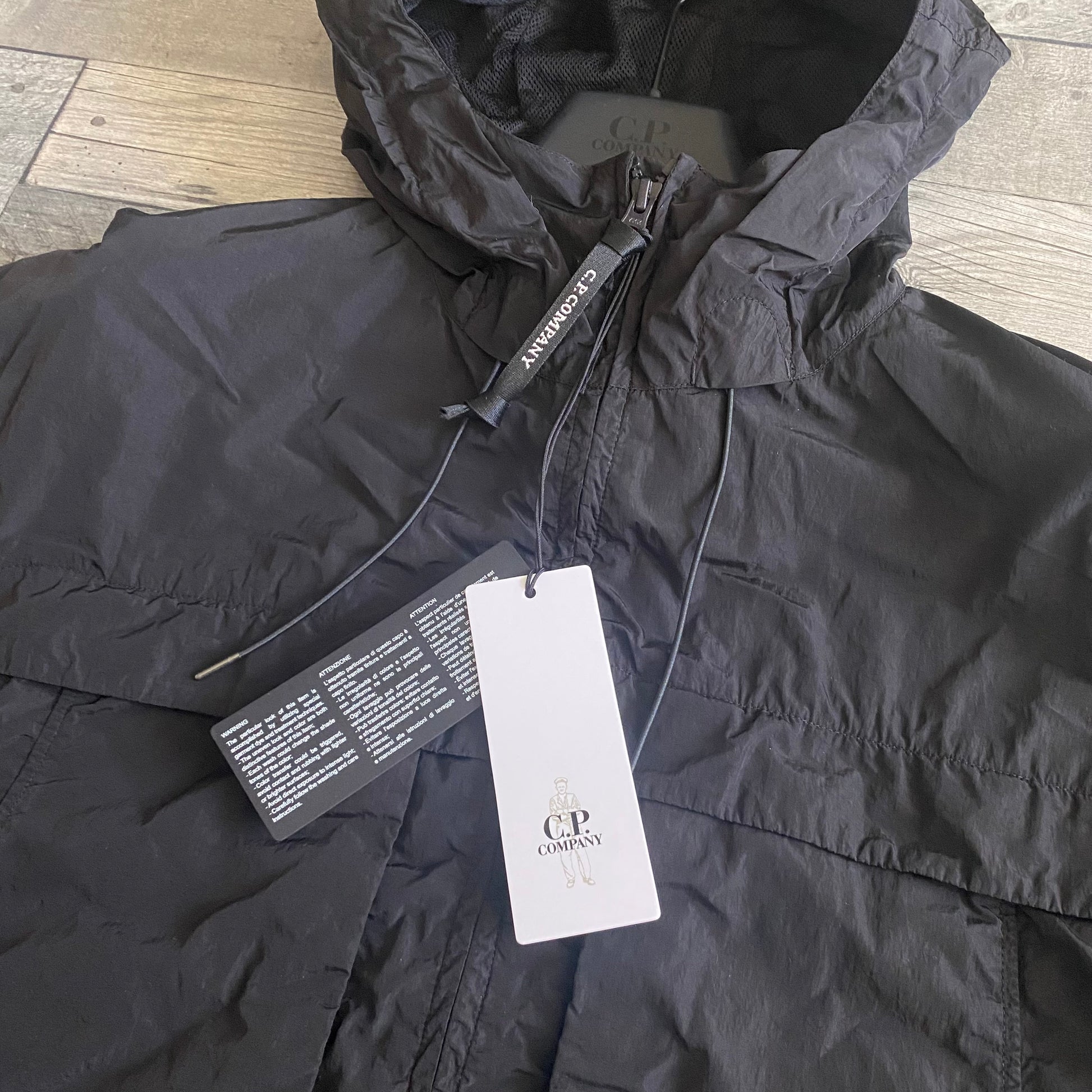 CP Company Chrome-R Hooded Jacket in Black OneWorld Clothing