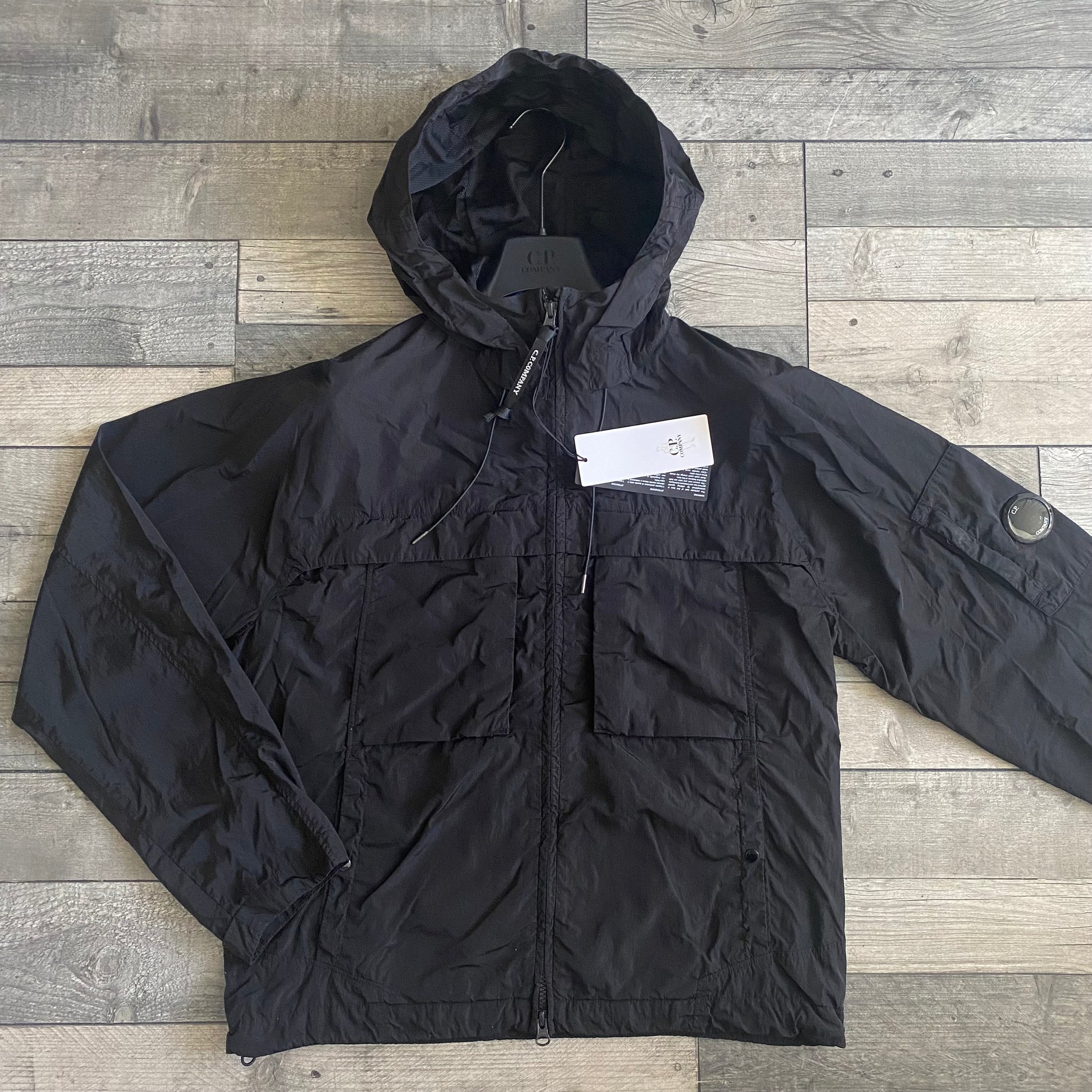 CP Company Chrome-R Hooded Jacket in Black OneWorld Clothing