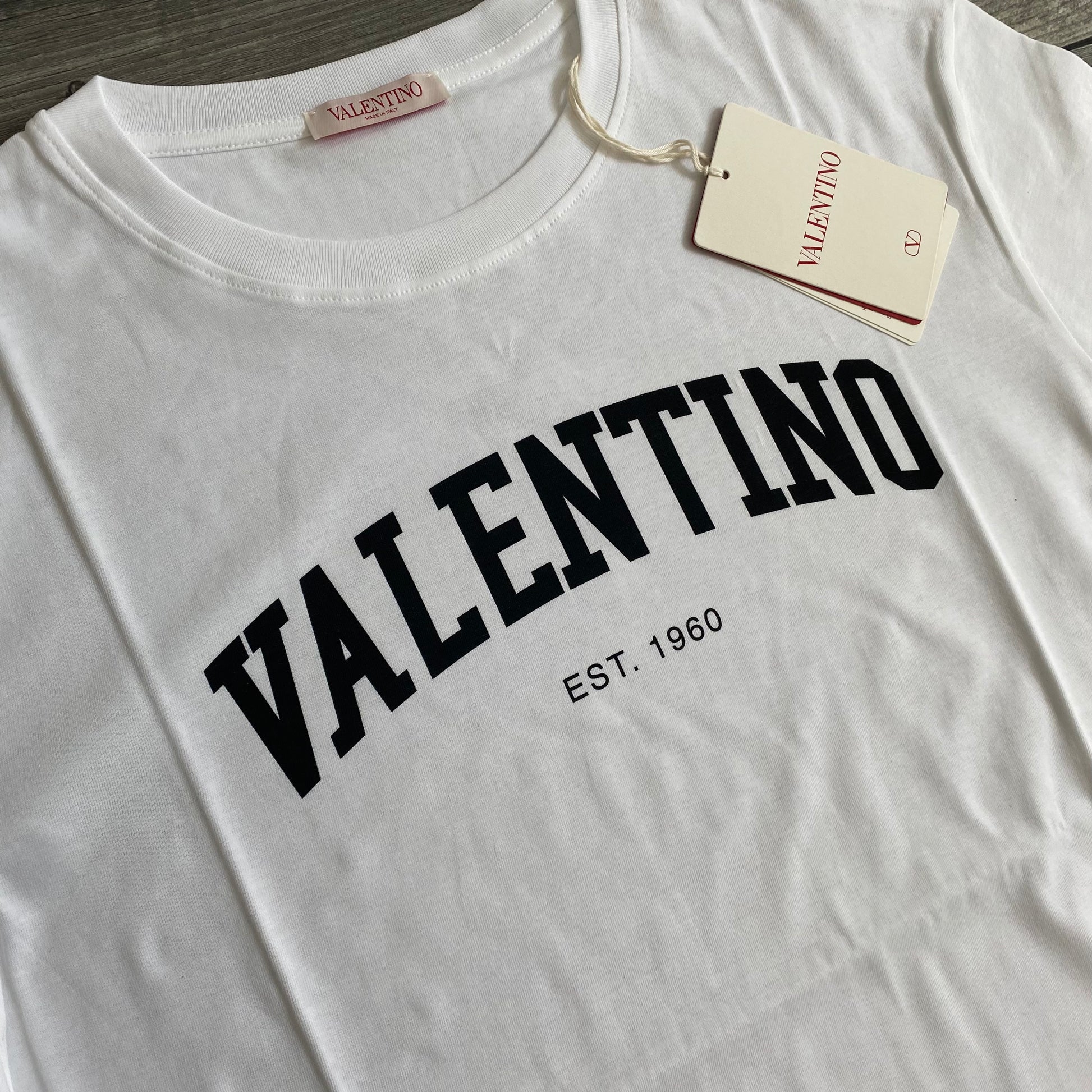 Valentino Garavani 1960 Logo Print T-Shirt in White Valentino Garavani 1960 Logo Print T-Shirt in White