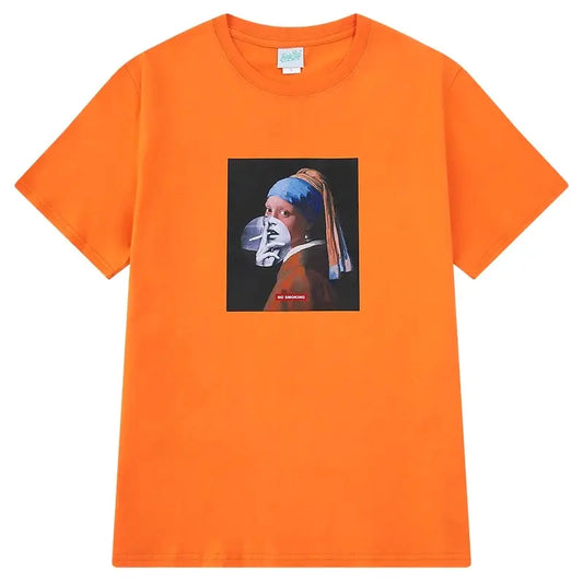 Supreme Style "No Smoking" Orange T-Shirt Oneworldclothing