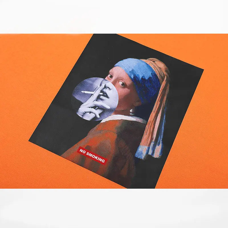 Supreme Style "No Smoking" Orange T-Shirt Oneworldclothing